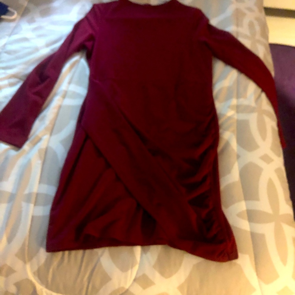 Red winter party dress